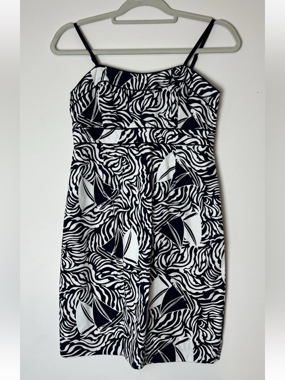Vineyard Vines Size 2 Sail Sun Dress / Navy & White Bermuda Sail Print NWT